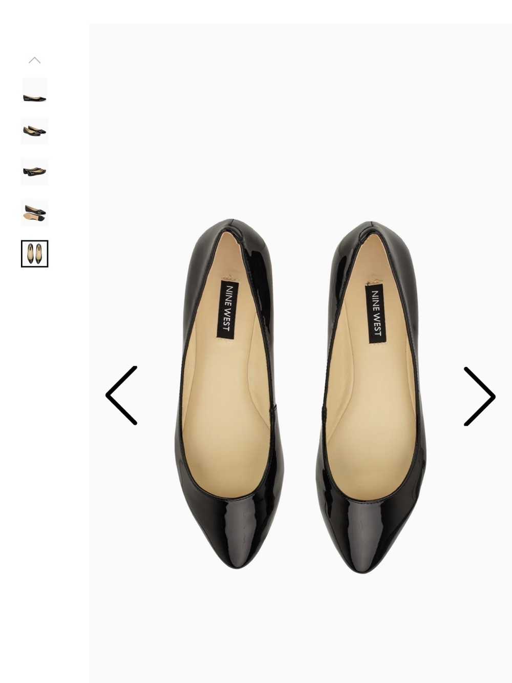 Nine West Black Patent Pointed-Toe Flats